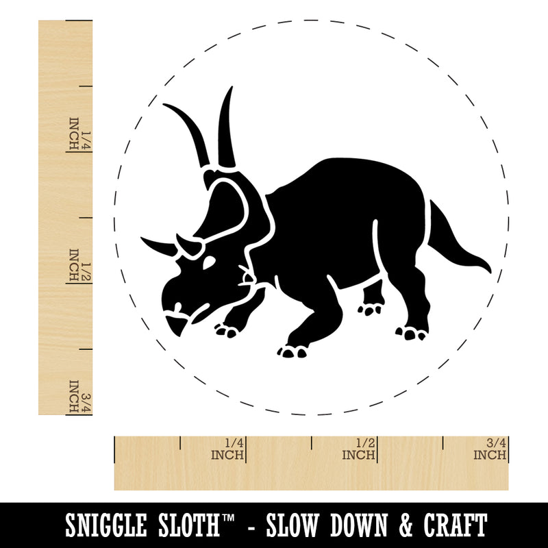 Diabloceratops Dinosaur Rubber Stamp for Stamping Crafting Planners