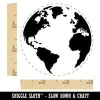 Globe of Earth Rubber Stamp for Stamping Crafting Planners