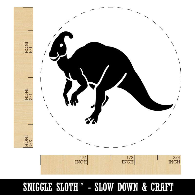 Parasaurolophus Dinosaur Rubber Stamp for Stamping Crafting Planners