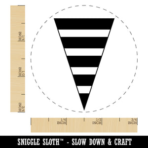 Thick Striped Pennant Rubber Stamp for Stamping Crafting Planners