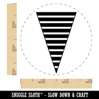 Thin Striped Pennant Rubber Stamp for Stamping Crafting Planners