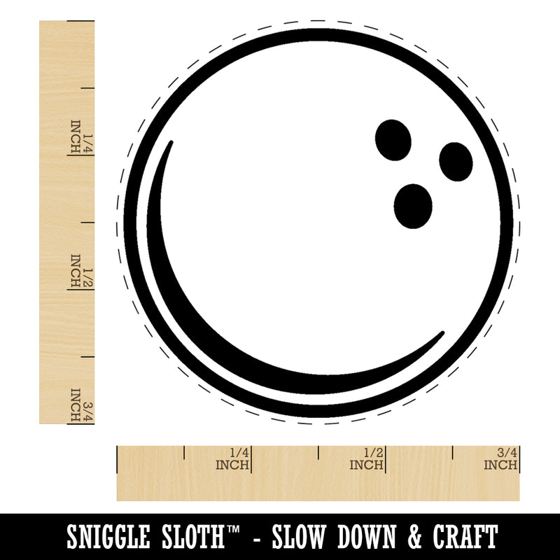 Bowling Ball Rubber Stamp for Stamping Crafting Planners