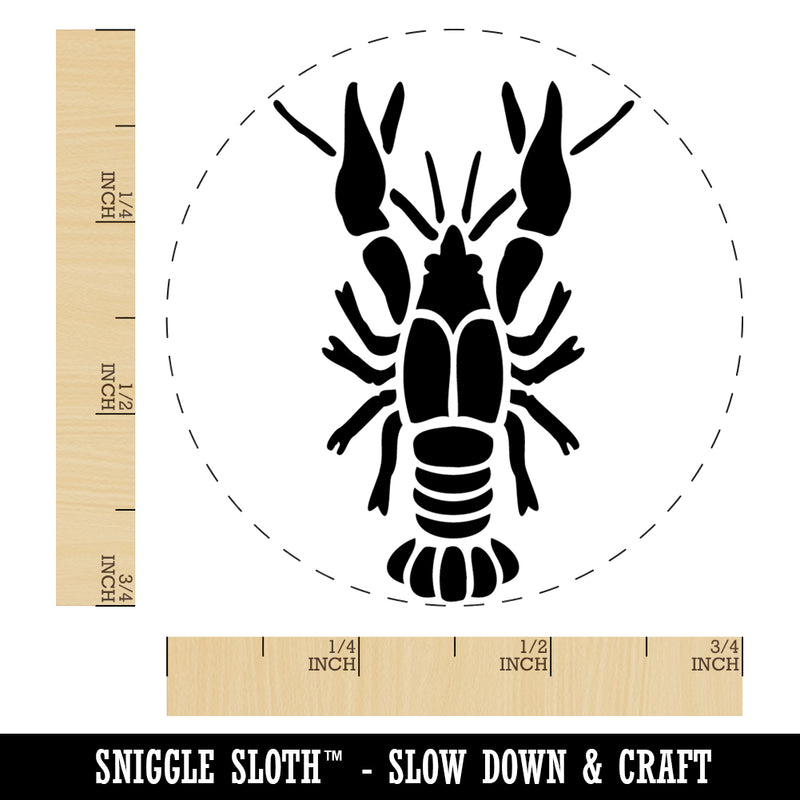 Crawdad Crayfish Mudbug Crustacean Rubber Stamp for Stamping Crafting Planners