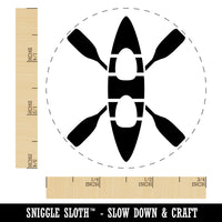 Double Kayak with Crossed Paddles Rubber Stamp for Stamping Crafting Planners