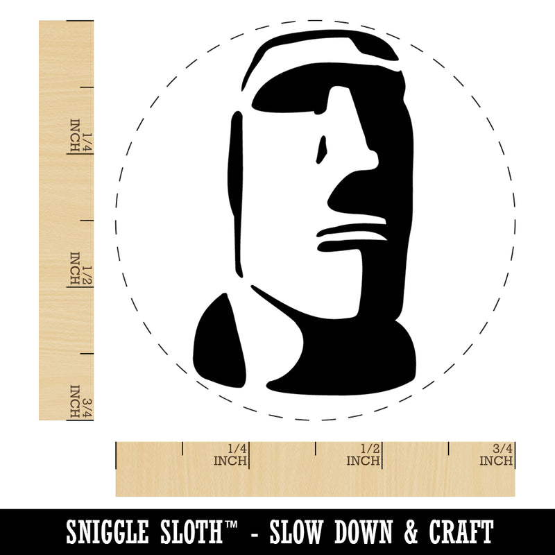 Easter Island Statue Stone Head Monument Rubber Stamp for Stamping Crafting Planners