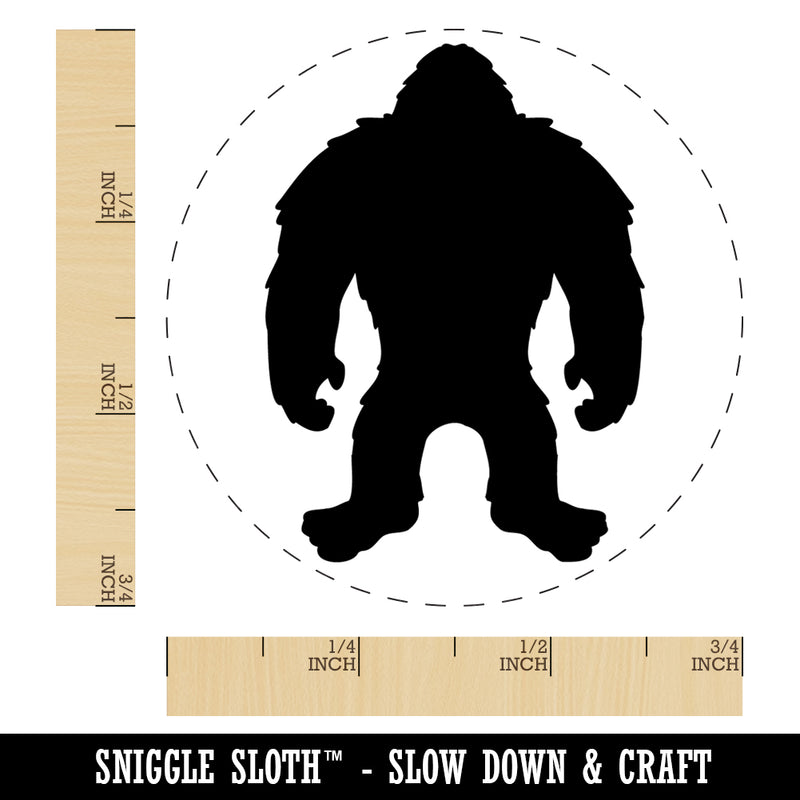 Hairy Bigfoot Sasquatch Standing Silhouette Rubber Stamp for Stamping Crafting Planners