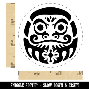 Japanese Daruma Doll Zen Buddhism Bodhidharma Rubber Stamp for Stamping Crafting Planners