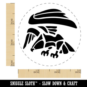 Landing Geometric Eagle Hawk Bird of Prey Rubber Stamp for Stamping Crafting Planners