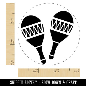 Maracas Rumba Shaker Mardi Gras Latin Caribbean Musical Instrument Rubber Stamp for Stamping Crafting Planners