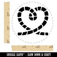 Rope Heart Twist Knot Rubber Stamp for Stamping Crafting Planners