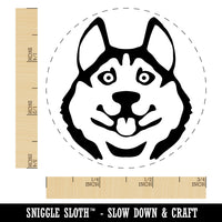 Siberian Husky Dog Face Rubber Stamp for Stamping Crafting Planners