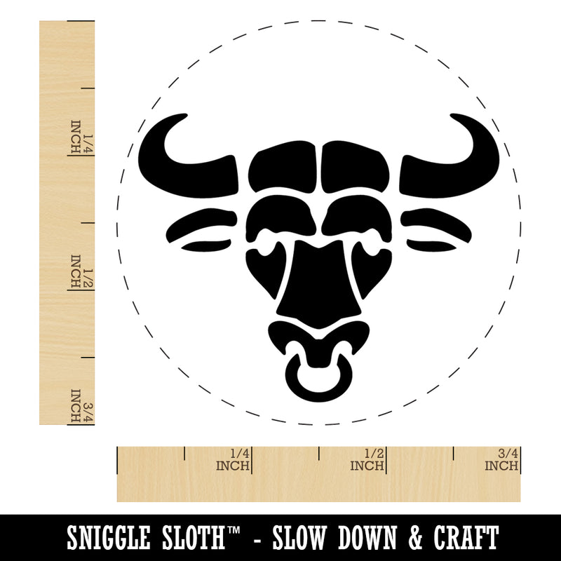 Water Buffalo Ox with Nose Ring Rubber Stamp for Stamping Crafting Planners