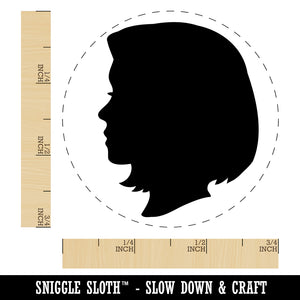 Woman Head Silhouette Rubber Stamp for Stamping Crafting Planners