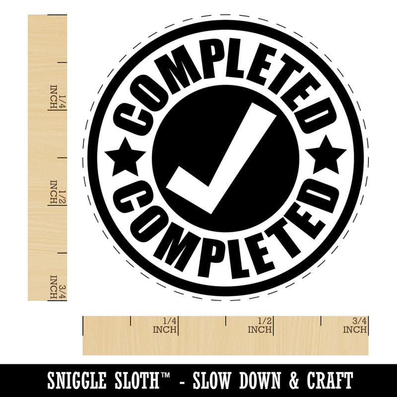 Completed Check Mark Teacher School Rubber Stamp for Stamping Crafting Planners