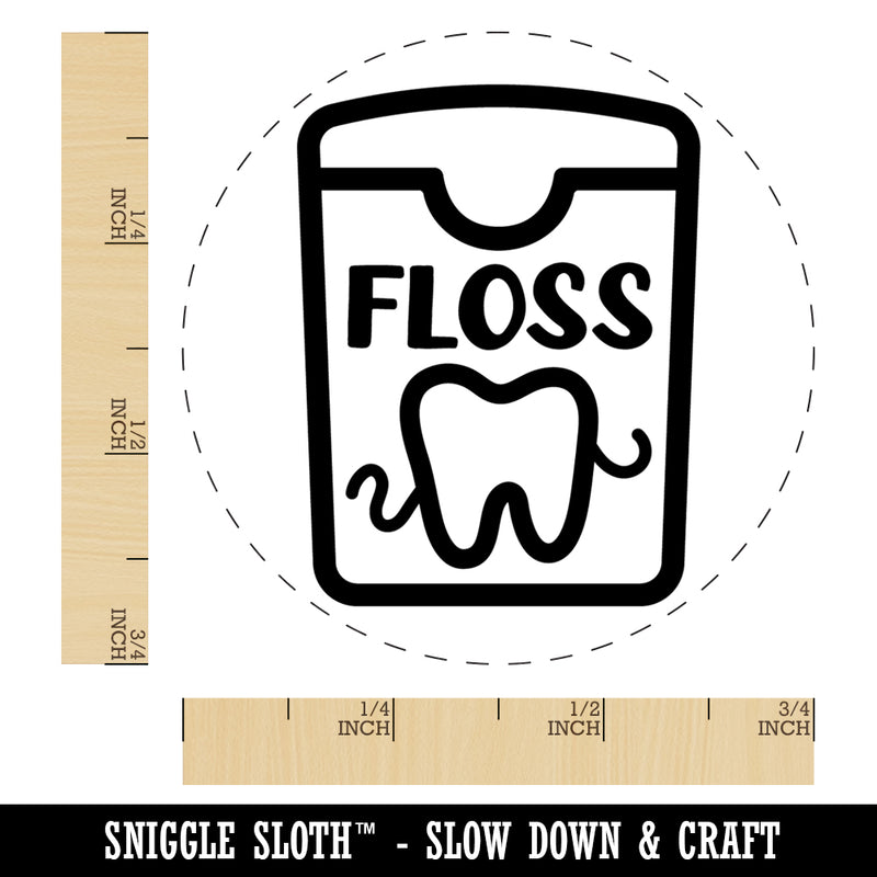 Dental Floss Tooth Dentist Rubber Stamp for Stamping Crafting Planners