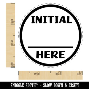 Initial Here Teacher School Office Rubber Stamp for Stamping Crafting Planners