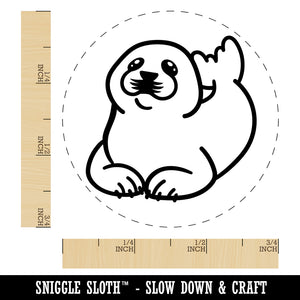 Baby Harp Seal Rubber Stamp for Stamping Crafting Planners