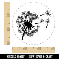 Dandelion Blowing in Wind Rubber Stamp for Stamping Crafting Planners