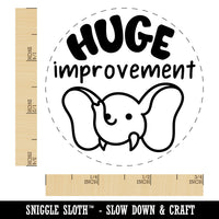 Huge Improvement Elephant Teacher Student Rubber Stamp for Stamping Crafting Planners