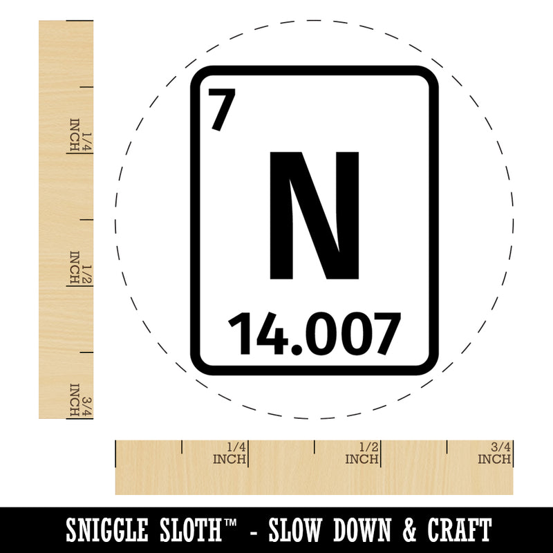 Nitrogen Periodic Table of Elements Science Chemistry Rubber Stamp for Stamping Crafting Planners