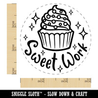 Sweet Work Cupcake Teacher Student Rubber Stamp for Stamping Crafting Planners