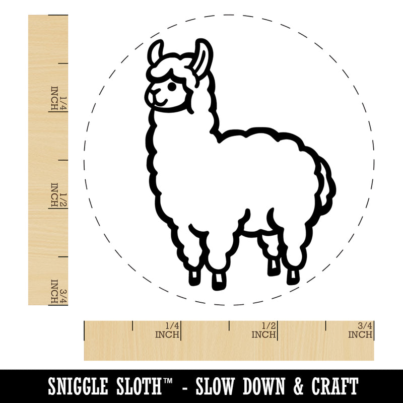 Alpaca Llama Full Body Rubber Stamp for Stamping Crafting Planners