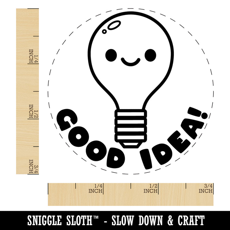 Good Idea Light Bulb Teacher Student Rubber Stamp for Stamping Crafting Planners