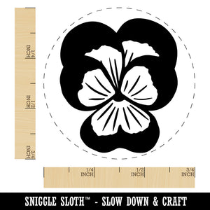 Johnny Jump Up Pansy Flower Rubber Stamp for Stamping Crafting Planners
