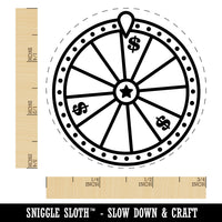 Lottery Wheel Rubber Stamp for Stamping Crafting Planners