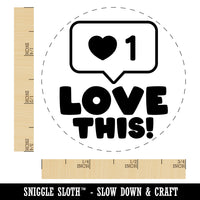 Love This Heart Speech Bubble Teacher Student Rubber Stamp for Stamping Crafting Planners