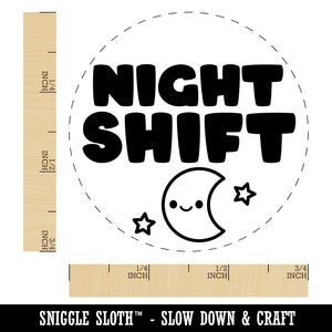 Night Shift Work Schedule Rubber Stamp for Stamping Crafting Planners