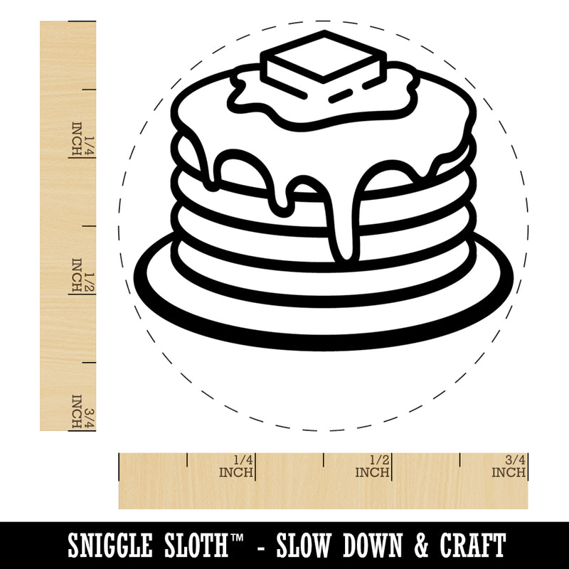 Pancakes Stack Syrup Butter Rubber Stamp for Stamping Crafting Planners