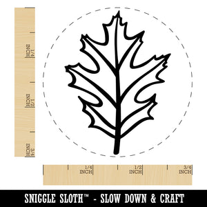 Red Oak Leaf Rubber Stamp for Stamping Crafting Planners