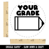 Your Grade Blank Pencil Teacher Student Rubber Stamp for Stamping Crafting Planners