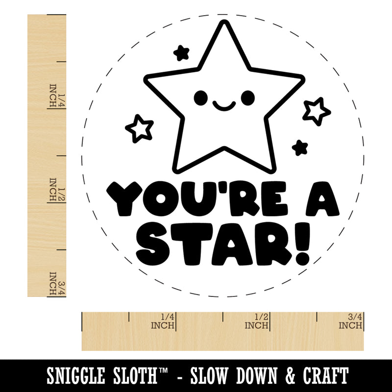 You're A Star Teacher Student Rubber Stamp for Stamping Crafting Planners