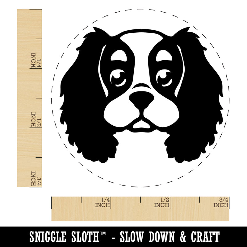 Cartoon Cavalier King Charles Spaniel Head Rubber Stamp for Stamping Crafting Planners