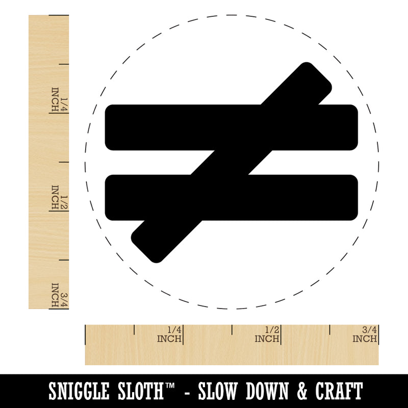 Not Equal Math Symbol Rubber Stamp for Stamping Crafting Planners