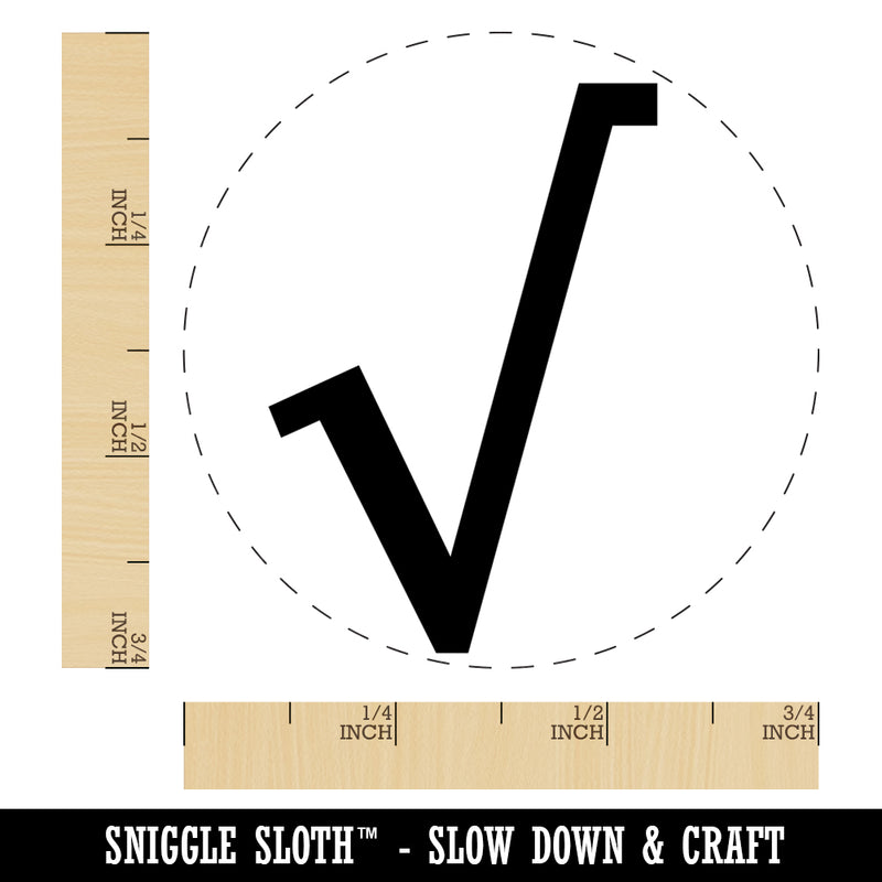 Square Root Math Symbol Rubber Stamp for Stamping Crafting Planners