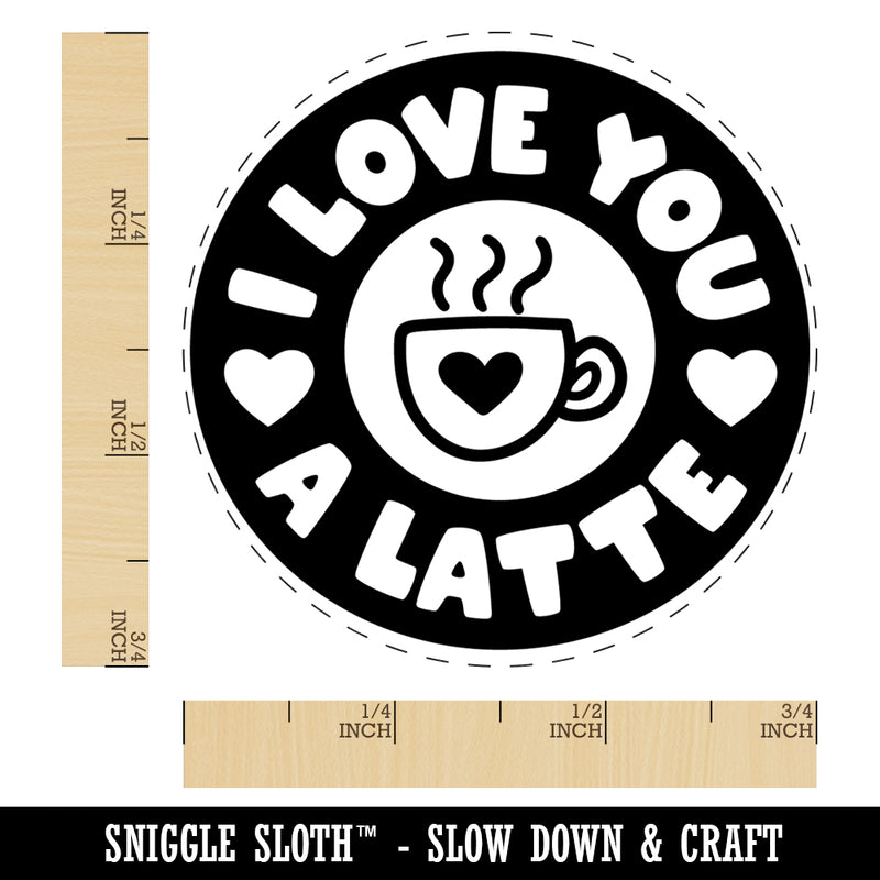 I Love You A Latte Coffee Rubber Stamp for Stamping Crafting Planners