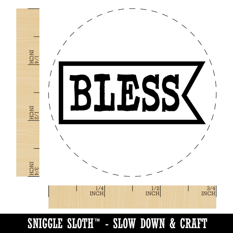 Bless in Flag Rubber Stamp for Stamping Crafting Planners