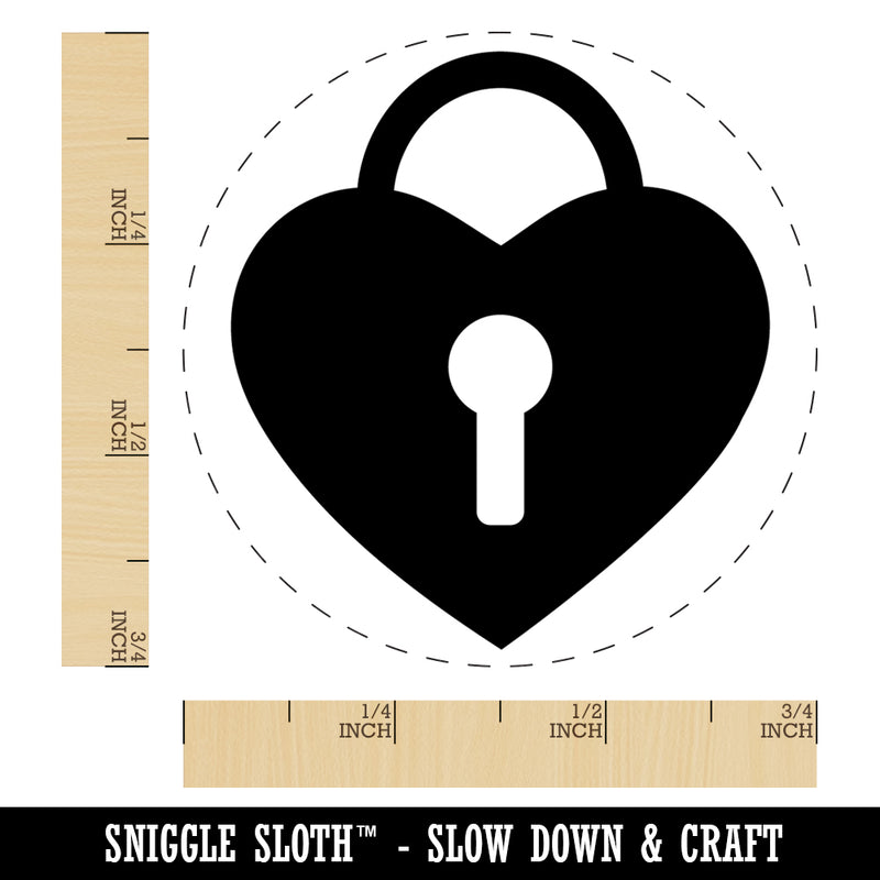 Heart Lock Key Rubber Stamp for Stamping Crafting Planners