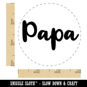 Papa Cursive Text Dad Father Rubber Stamp for Stamping Crafting Planners