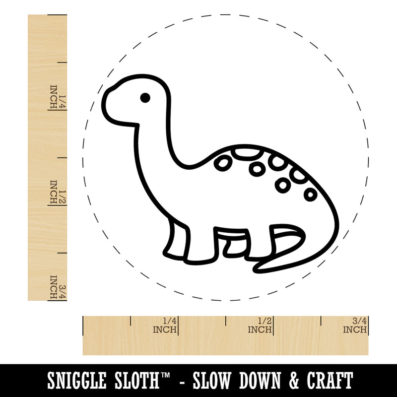 Baby Nursery Brontosaurus Dinosaur Rubber Stamp for Stamping Crafting Planners