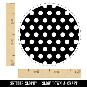 Geometric Polka Dotted Circle Rubber Stamp for Stamping Crafting Planners