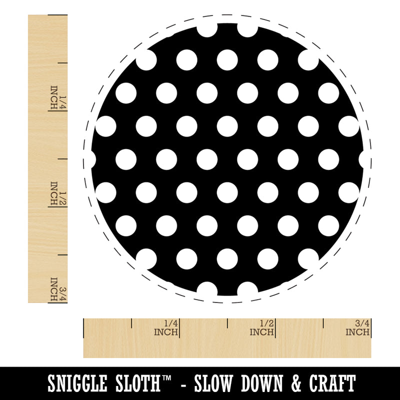 Geometric Polka Dotted Circle Rubber Stamp for Stamping Crafting Planners