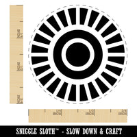 Scandinavian Abstract Sunflower Rubber Stamp for Stamping Crafting Planners
