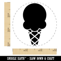 Single Scoop Ice Cream Cone Rubber Stamp for Stamping Crafting Planners