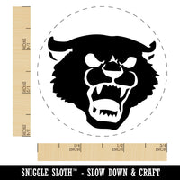 Angry Hissing Cat Face Rubber Stamp for Stamping Crafting Planners