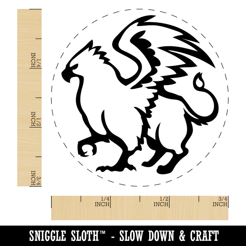 Proud Griffin Fantasy Silhouette Rubber Stamp for Stamping Crafting Planners