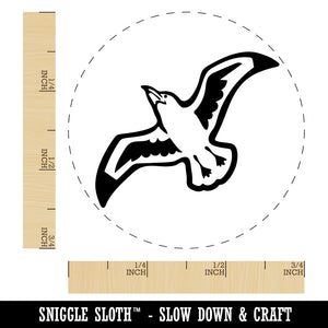 Seagull In Flight Marine Bird Rubber Stamp for Stamping Crafting Planners